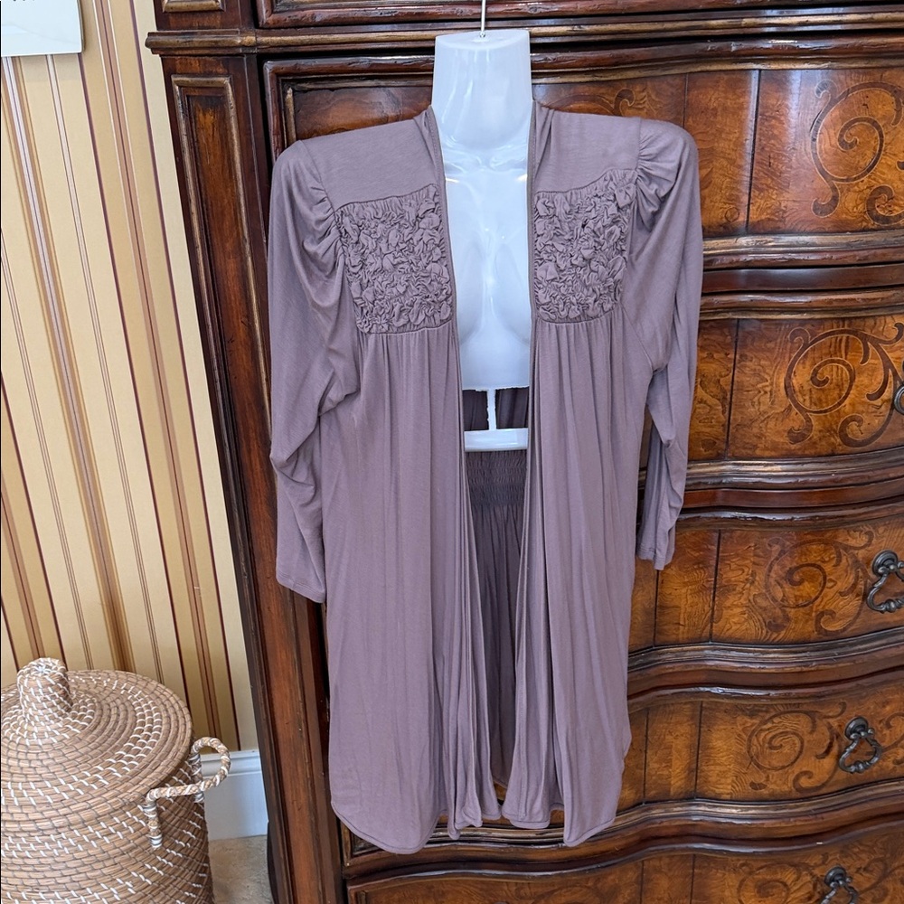 Kenar Mauve Open Front Jacket